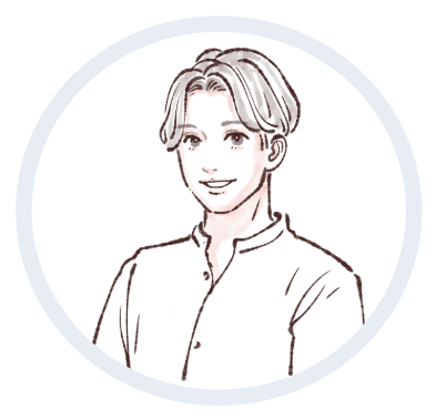 吹き出しの男性アイコン