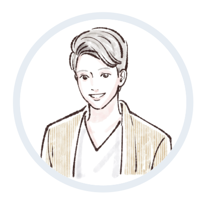 吹き出しの男性アイコン