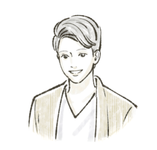 吹き出しの男性アイコン